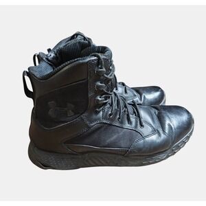 Under Armour Mens Stellar Tactical Side Zip Lace Up Boots‎ 11 Black 1303129-001